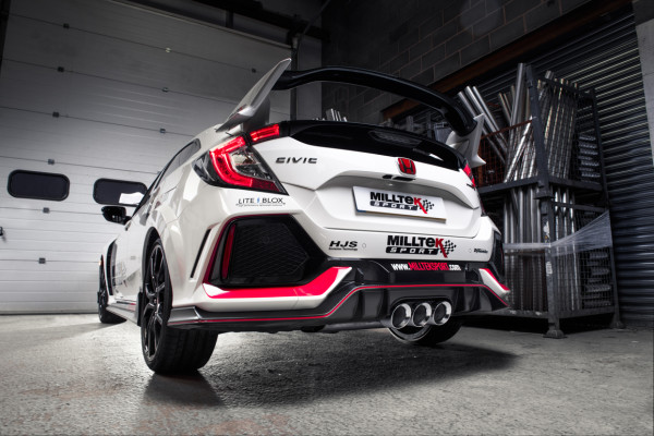 Milltek SSXHO247 Cat-back Triple 100mm GT100 - Honda Civic Type R FK8 2.0 i-VTEC (Both OPF/GPF & Non