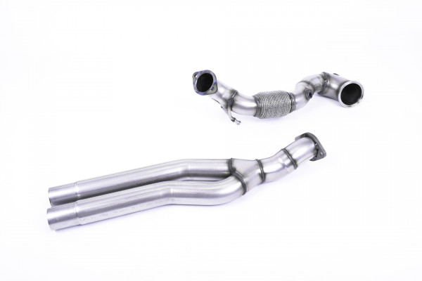 Milltek SSXAU727 Large-bore Downpipe and De-cat - Audi RS3 Saloon / Sedan 400PS (8V MQB) - Non-OPF/