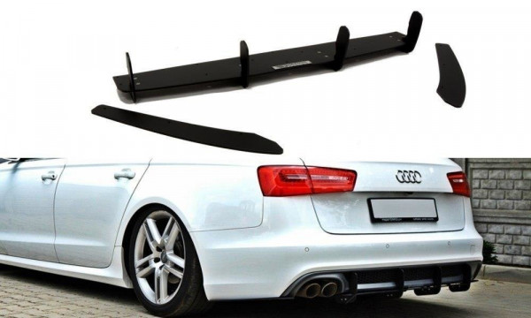 Heckschürze passend für & Heck Ansatz Flaps Diffusor passend für Audi A6 S-Line C7 (auspuffendrohr 1