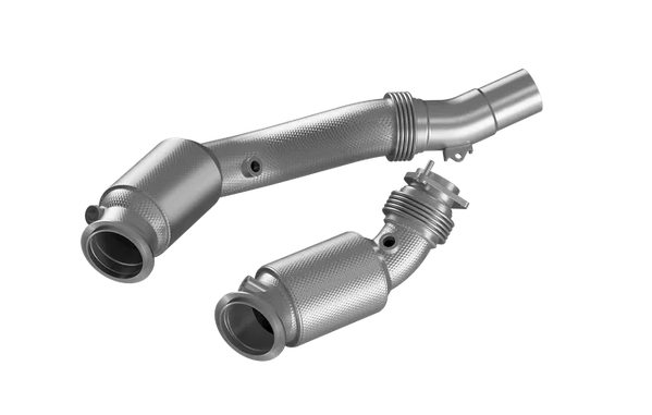 HJS Downpipe BMW S55 M3 / M4 CS / GTS, F80 / F82 / F83 (3.0 - EURO 6) 200Cpi Sportkat, with ECE