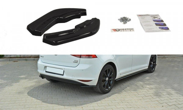 Heck Ansatz Flaps Diffusor passend für VW Golf Mk7 Standard schwarz Hochglanz