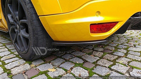 Heck Ansatz Flaps Diffusor für RENAULT MEGANE 3 RS schwarz Hochglanz