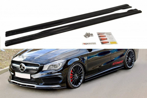 Seitenschweller für Ansatz Cup Leisten MERCEDES CLA 45 AMG C117/A45 AMG W176 (vor Facelift) Carbon L