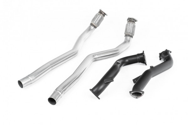 Milltek SSXAU555 Large-bore Downpipes and Cat Bypass Pipes - Audi RS7 Sportback 4.0 V8 TFSI biturbo