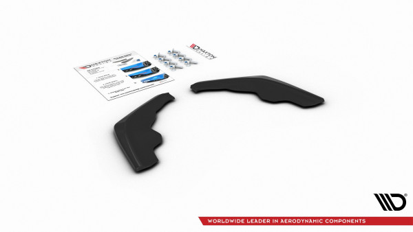 Heck Ansatz Flaps Diffusor V.2 passend für BMW 1er F40 M-Paket schwarz Hochglanz