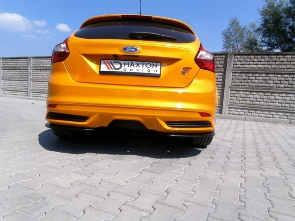 Heck Ansatz Flaps Diffusor für Ford Focus ST Mk3 Hatchback schwarz Hochglanz