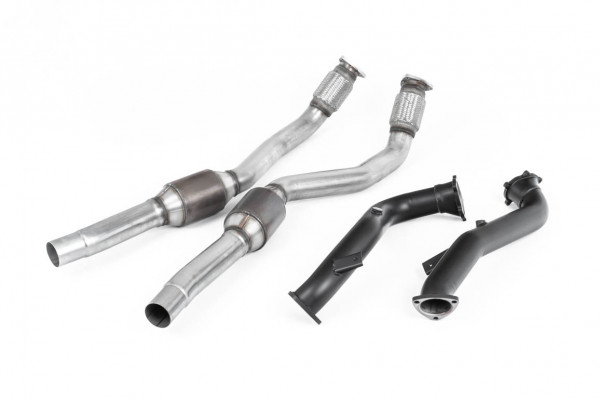 Milltek SSXAU554 Large Bore Downpipes and Hi-Flow Sports Cats - Audi S7 Sportback 4.0 TFSI quattro