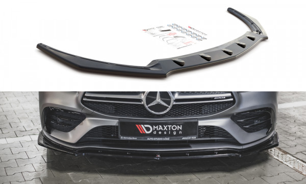 Front Ansatz V.2 passend für Mercedes-AMG CLA 35 Aero C118 schwarz Hochglanz