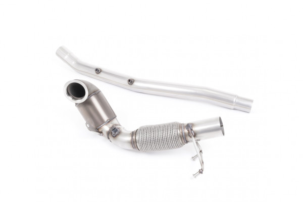 Milltek SSXVW513 Large Bore Downpipe and Hi-Flow Sports Cat - Audi S3 2.0 TFSI quattro Sportback 8V