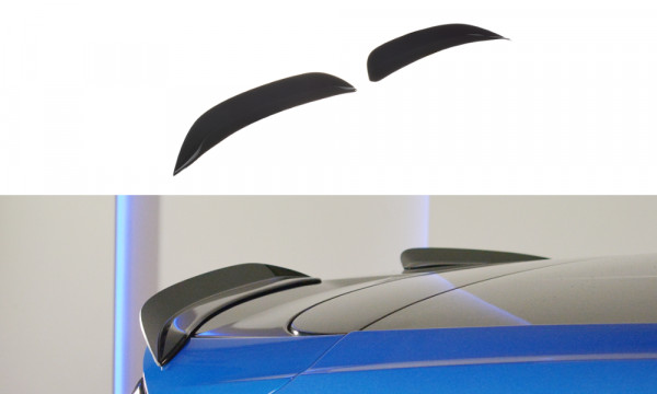 Spoiler CAP V.3 passend für Ford Focus ST-Line Mk4 schwarz Hochglanz