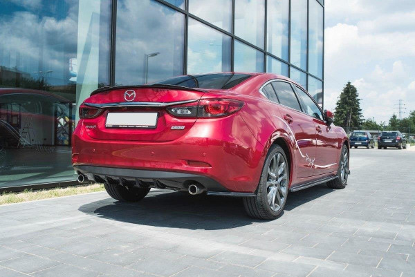 Spoiler CAP passend für Mazda 6 GJ (Mk3) Facelift schwarz Hochglanz